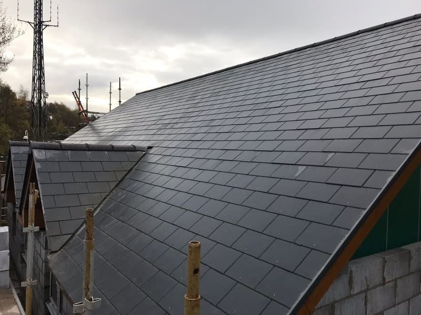 Fibre cement slate roof by Thistle Roofing