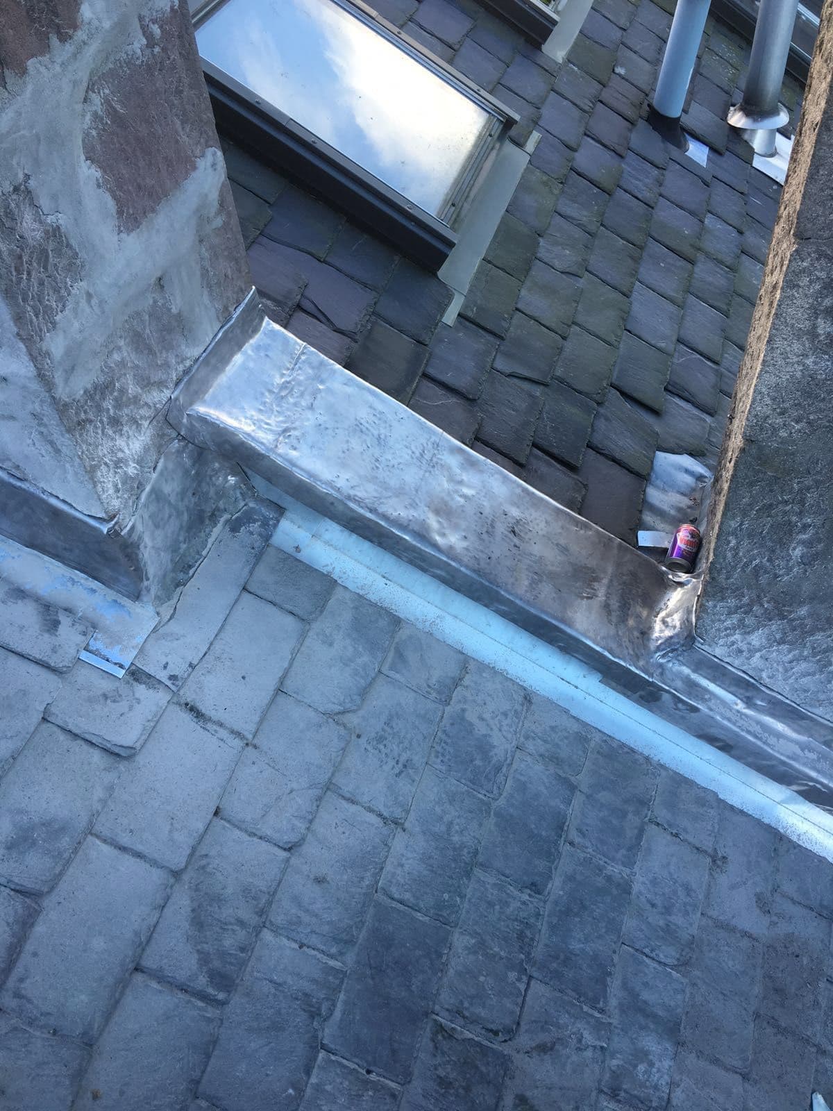 Completed leadwork on a roofing installation